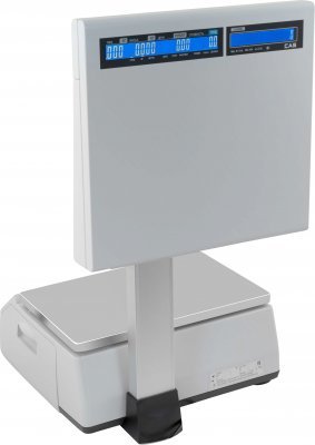 Торговые весы самообслуживания CAS CL5000J-IS с печатью этикеток и клавиатурой выбора товаров