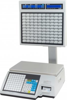Торговые весы самообслуживания CAS CL5000J-IS с печатью этикеток и клавиатурой выбора товаров