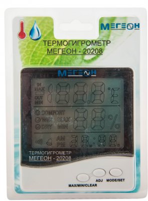 Термогигрометр настольный цифровой МЕГЕОН 20208